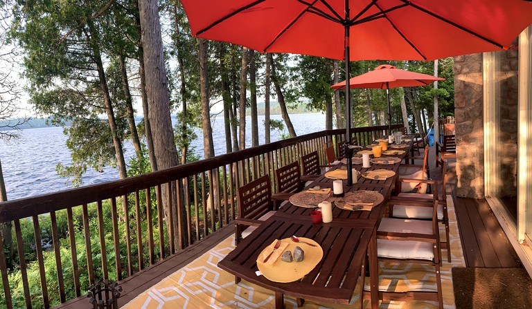 Private Island Getaway for Family and Group Glamping on Edge of Algonquin Park, Ontario