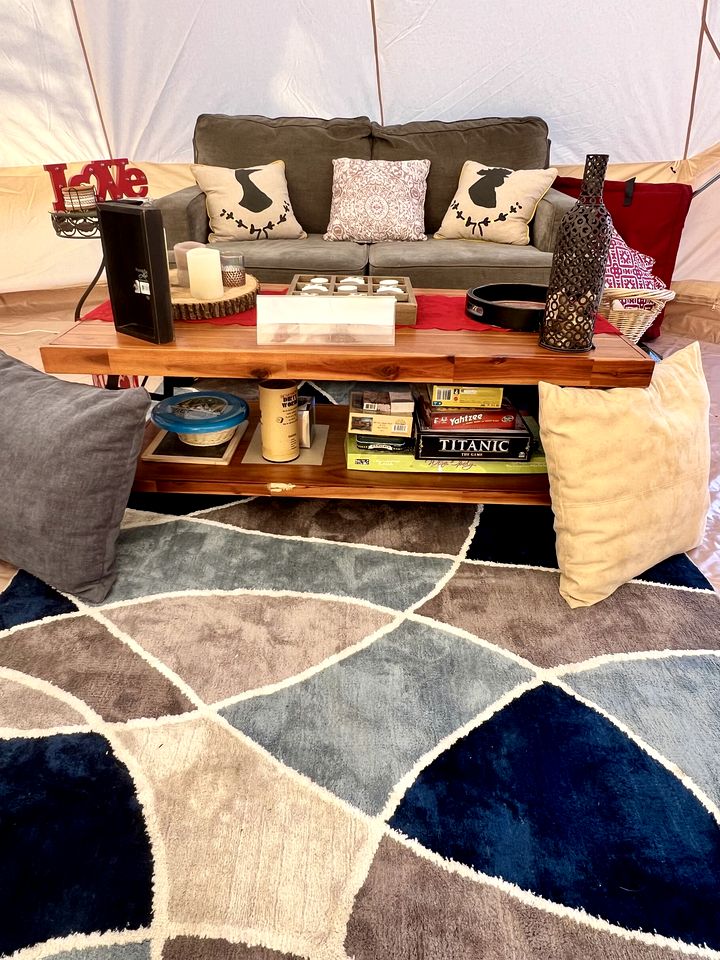 Rustic Bell Tent on a Texan Farm, Nestled in the Sam Houston National Forest, Perfect for a Weekend Getaway