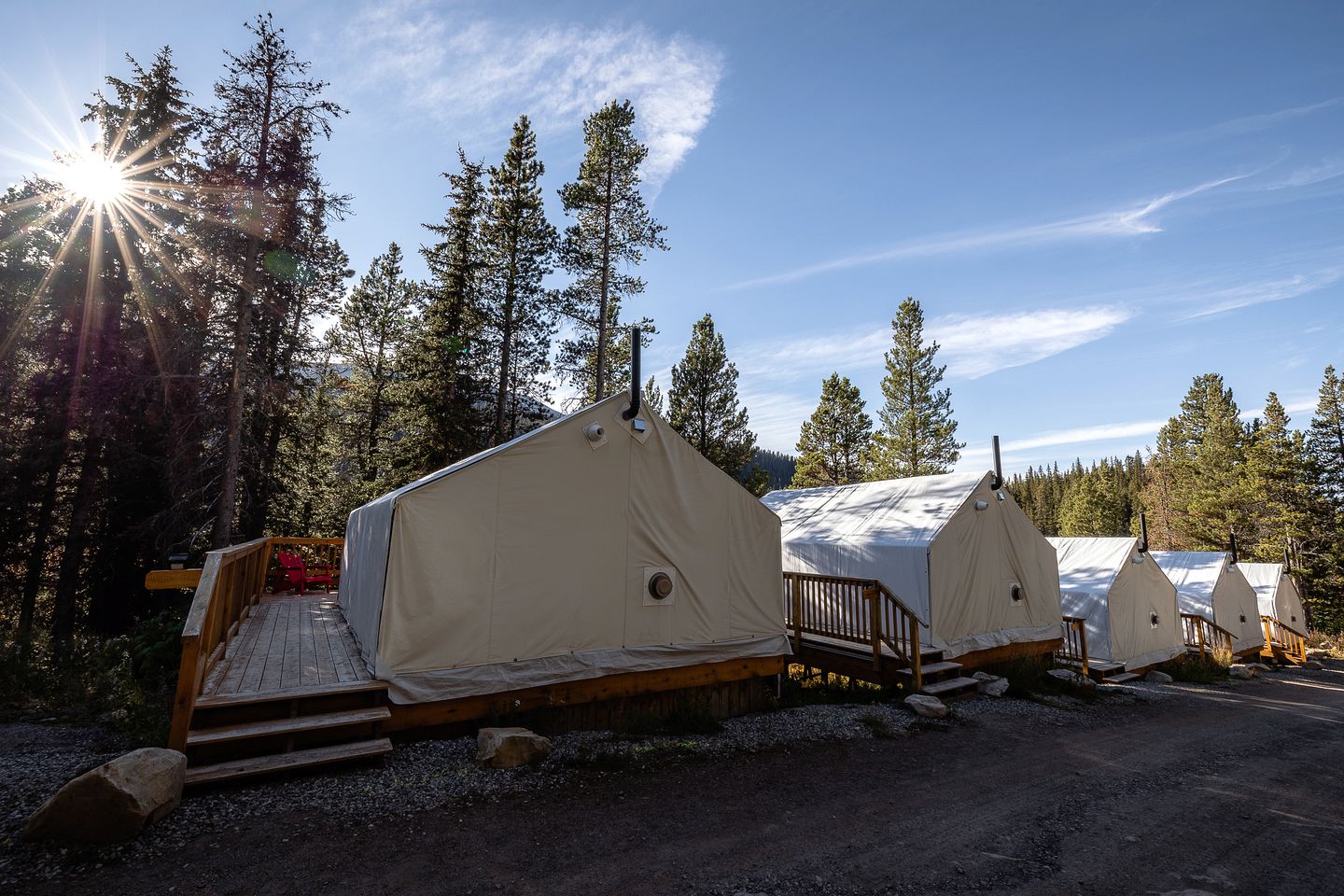 Elevated All Inclusive Glamping Experience with Meals Included at Glorious Alberta Rockies Resort