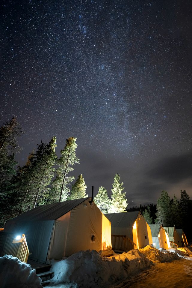 Elevated All Inclusive Glamping Experience with Meals Included at Glorious Alberta Rockies Resort