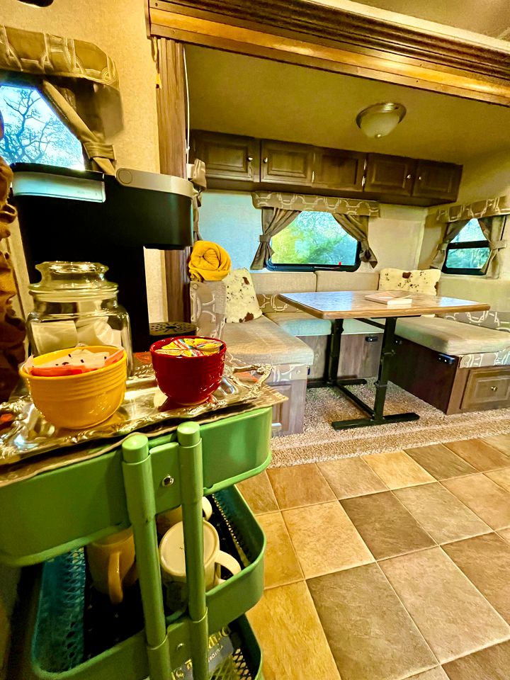 Texas Glamping Vacations in this Charming Caravan Rental in Dripping Springs
