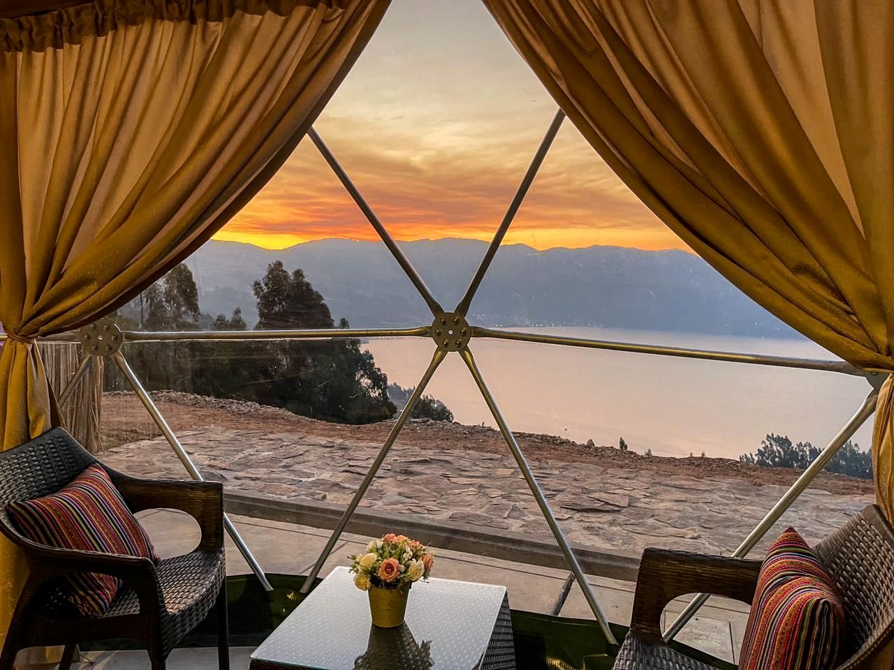 Off-Grid Luxurious Domes with Spectacular Lake and Mountain Views in Peru