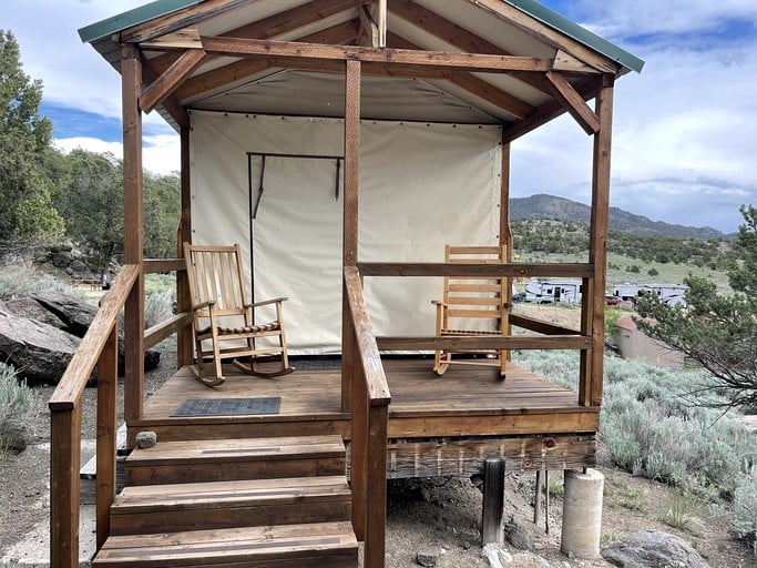 Buena Vista Glamping Getaways in this Cute Tented Cabin Rental in Colorado