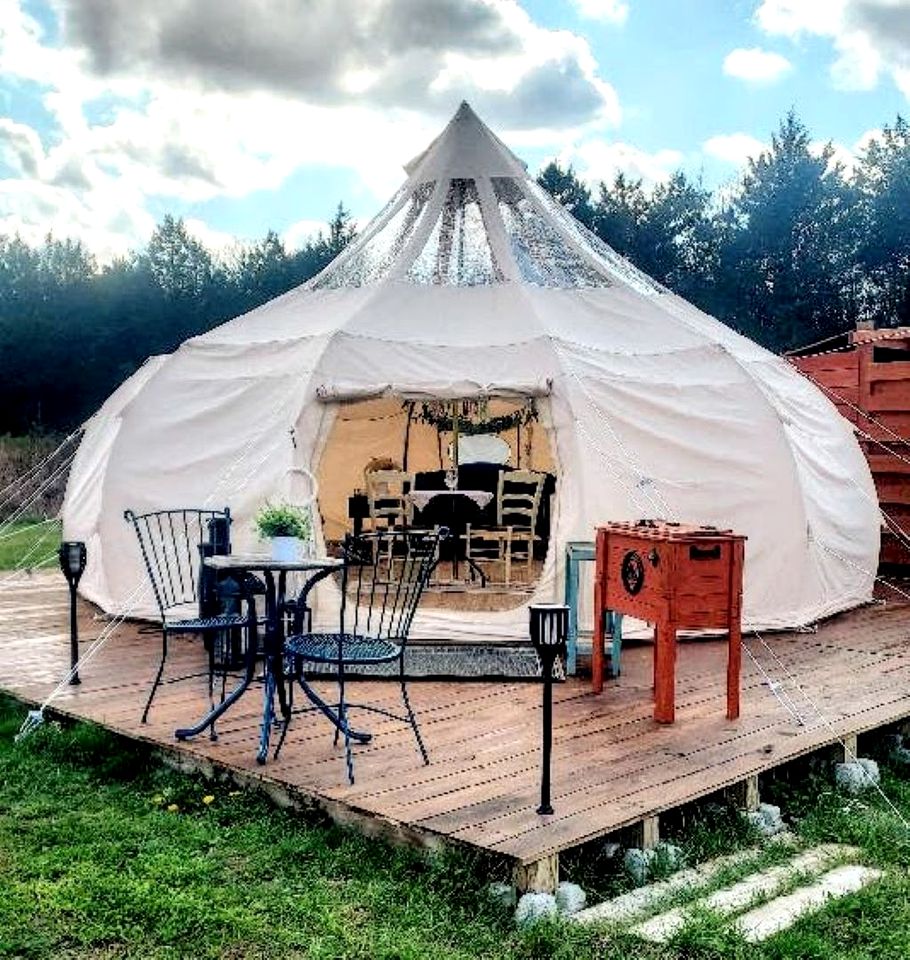 Cozy Sky Gazer Lotus Bell Glamping With Hot Tub