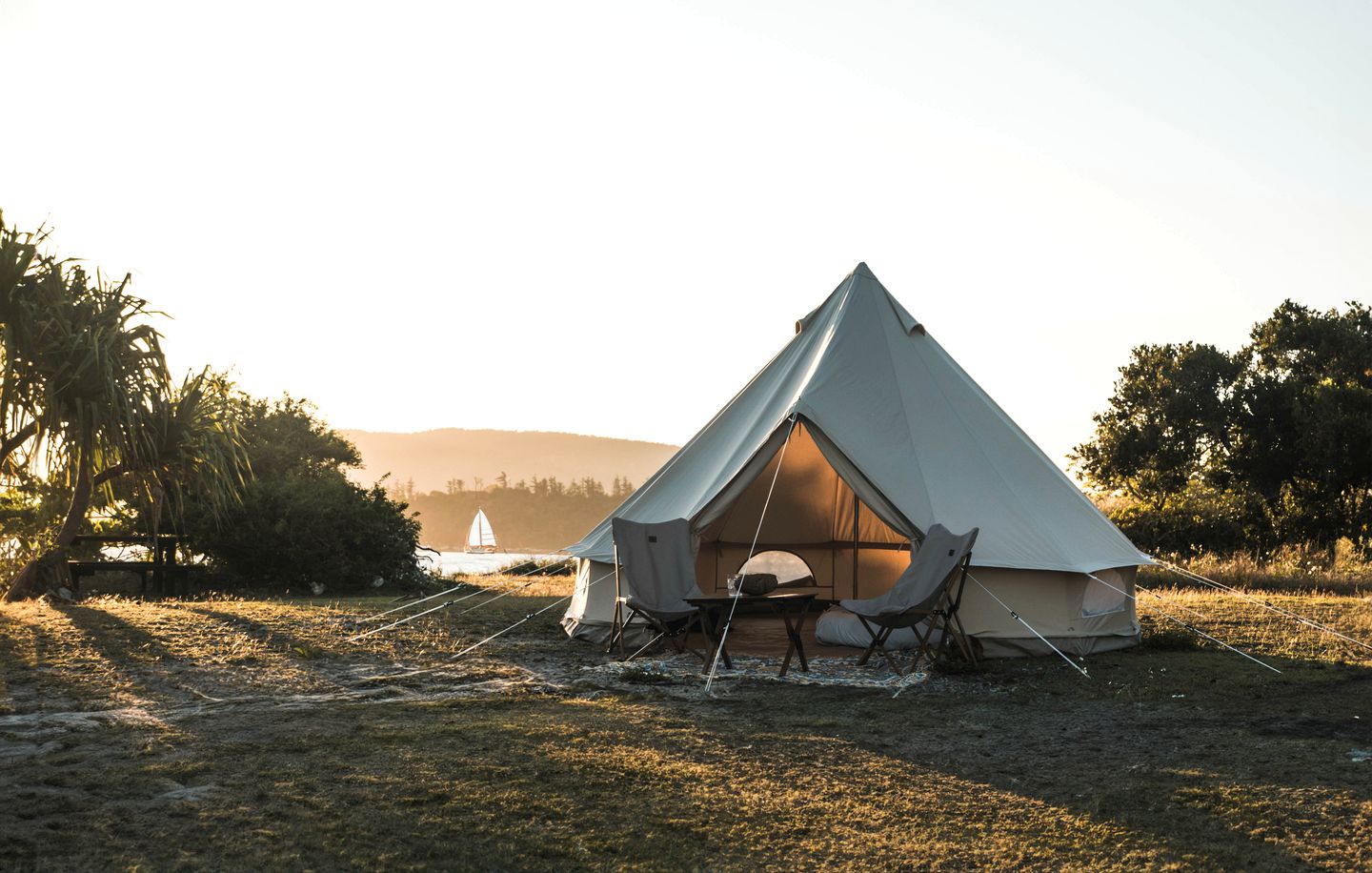 Off-Grid Cozy Bell Tent Ideal for Two in Queensland