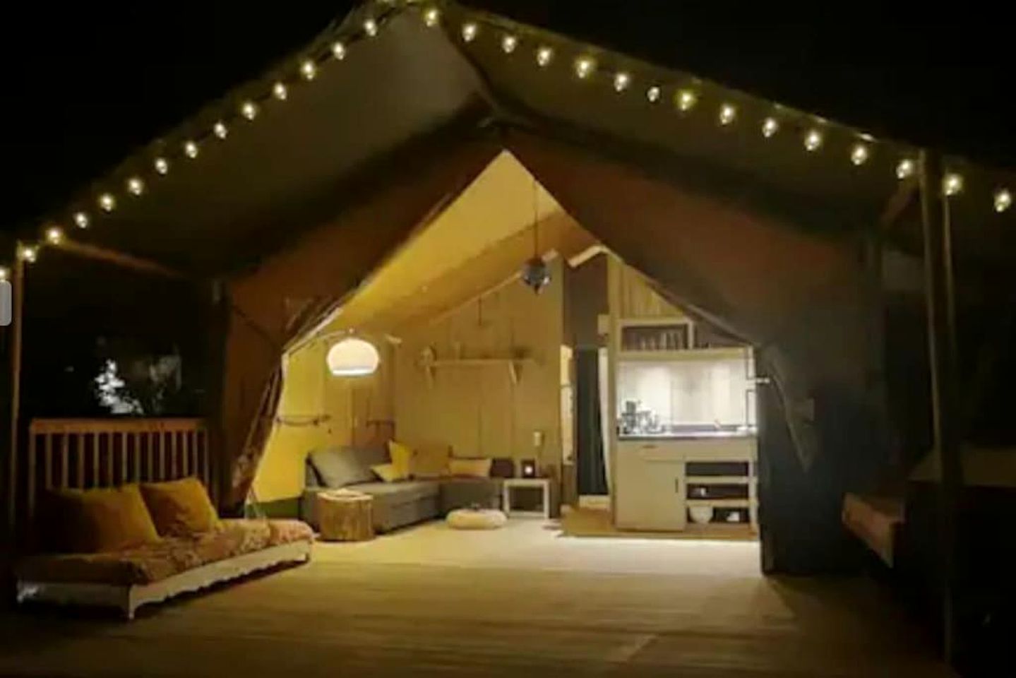 Spectacular Family Safari Tent with Outdoor Living Space Fully Equipped in Greece