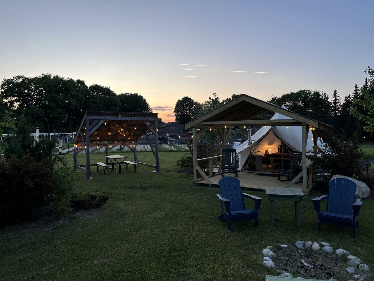 Adult Only Bell Tent Perfect for a Romantic Getaway in Turner, Maine