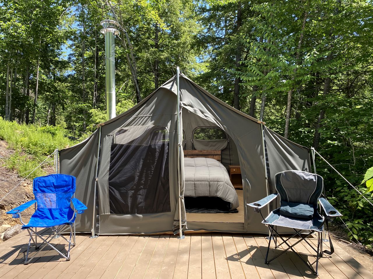 Reconnect with Nature at this Glamping Tent in East Wakefield, New Hampshire