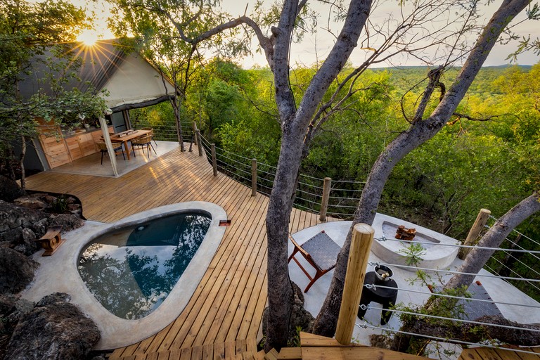 Luxury Safari Tent with Magnificent Exterior and Interior in South Africa