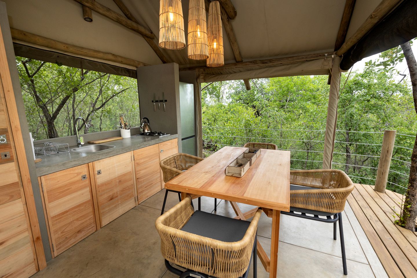 Luxury Safari Tent with Magnificent Exterior and Interior in South Africa