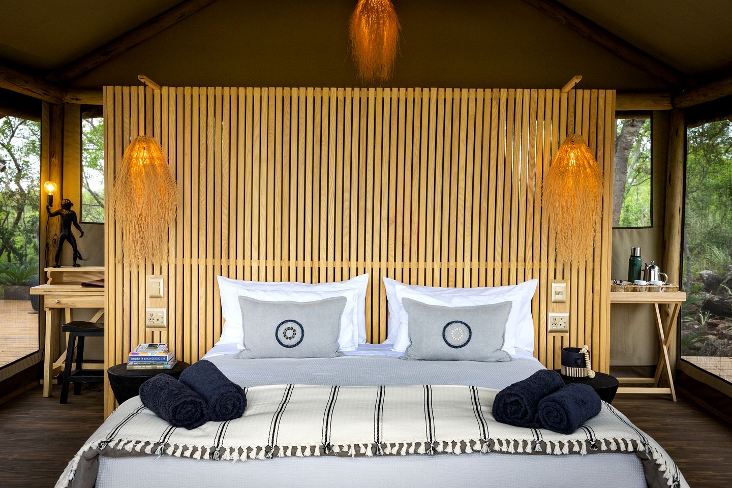 Breathtaking Safari Tent with Idyllic Outdoor Living Space in South Africa