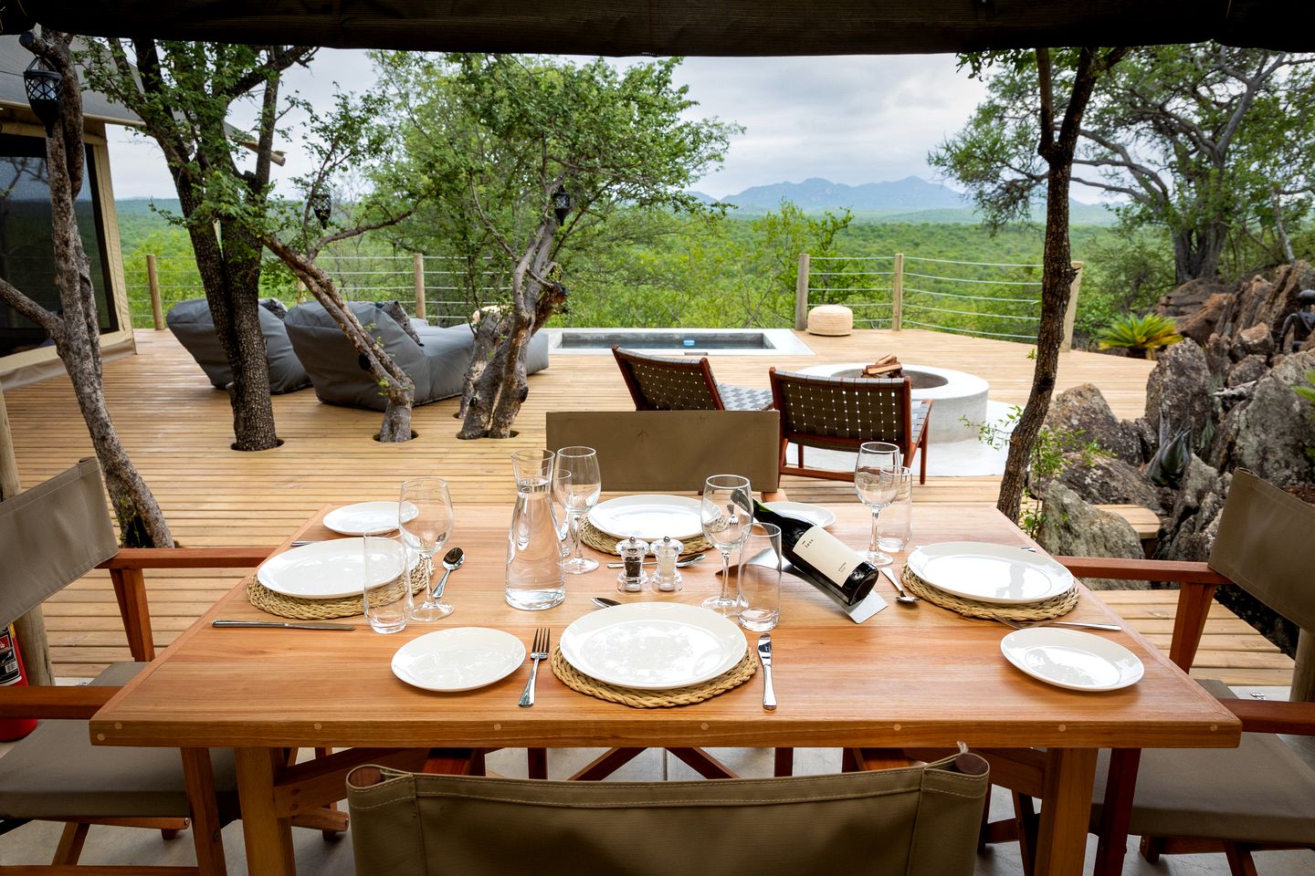 Breathtaking Safari Tent with Idyllic Outdoor Living Space in South Africa