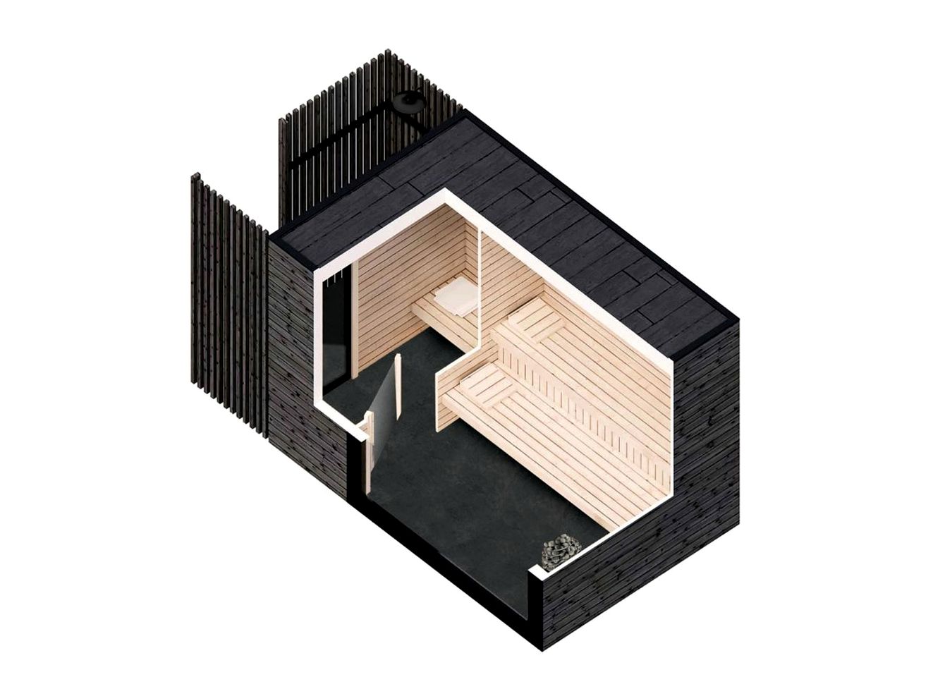 Sustainable Chic Tiny House with Outdoor Shower and Sauna in Germany