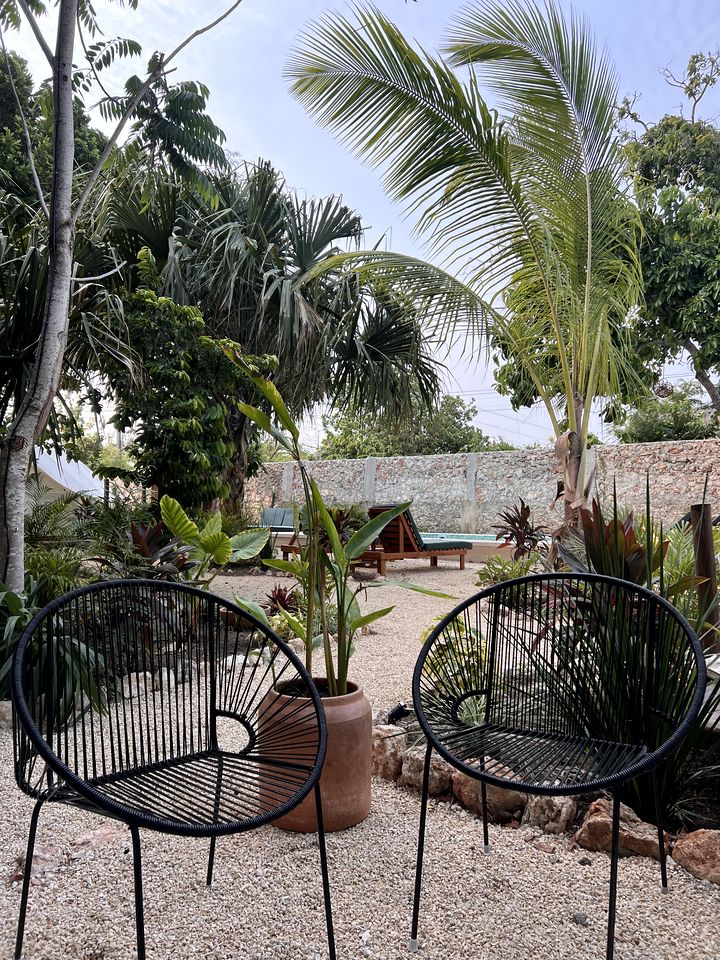 Lovely Bell Tents with Outdoor Pool in Mexico