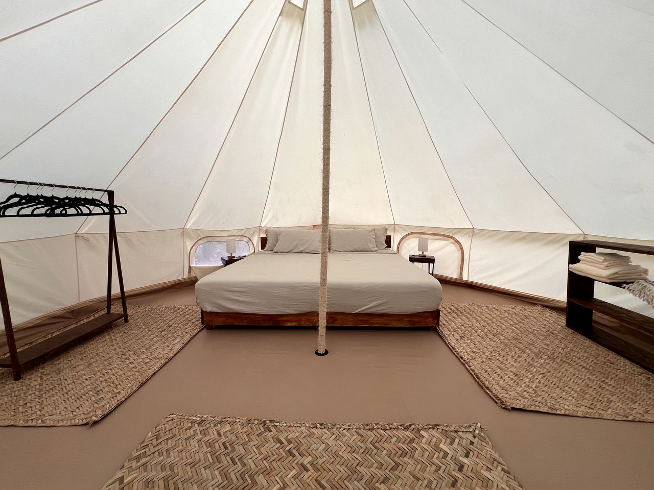 Lovely Bell Tents with Outdoor Pool in Mexico