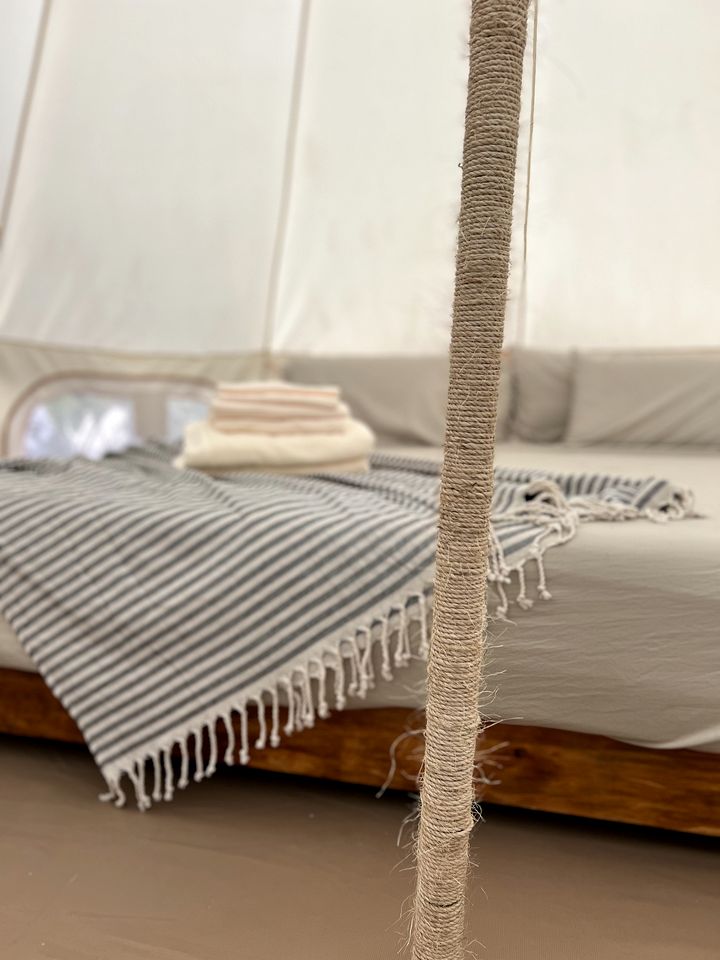 Lovely Bell Tents with Outdoor Pool in Mexico