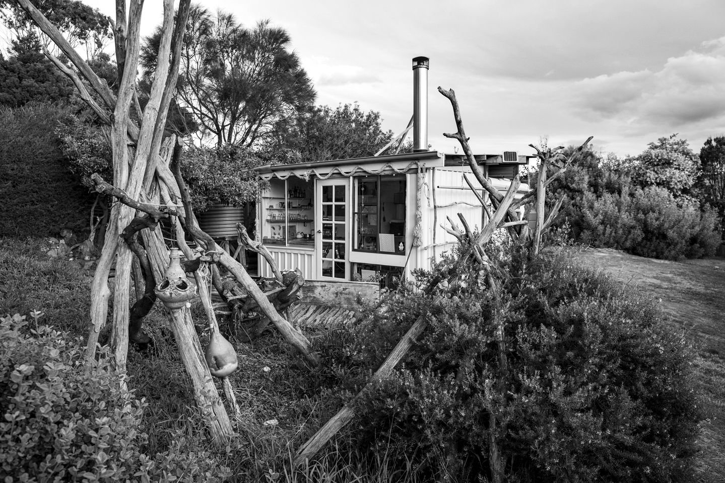 Tiny House Close to Lagoons with Outdoor Bath in Falmouth on the Coast of Tasmania, Australia