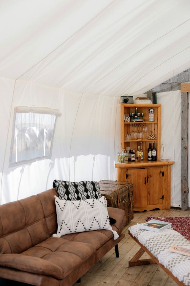 Spectacular Floating Safari Tent Fully Equipped Perfect for a Luxury Getaway in British Columbia