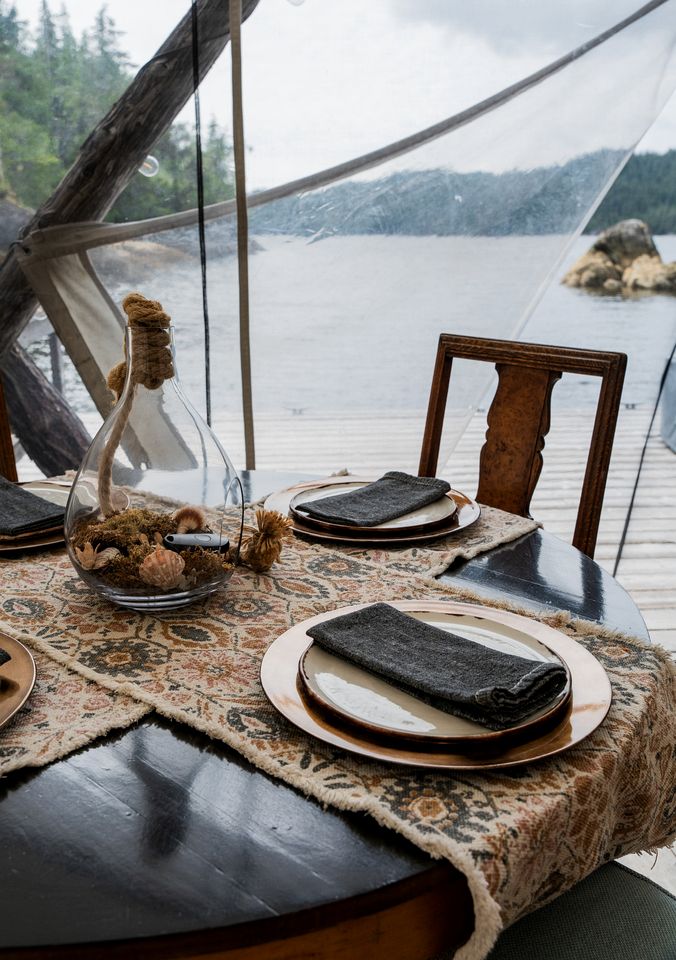 Spectacular Floating Safari Tent Fully Equipped Perfect for a Luxury Getaway in British Columbia