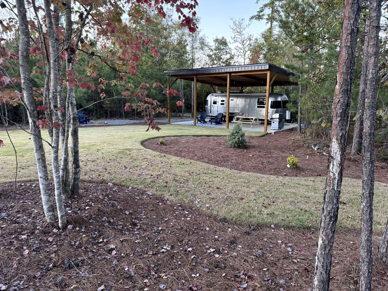 Modern Equipped Airstreams with Deck and Fire Pit Perfect for a Unique Getaway in SC