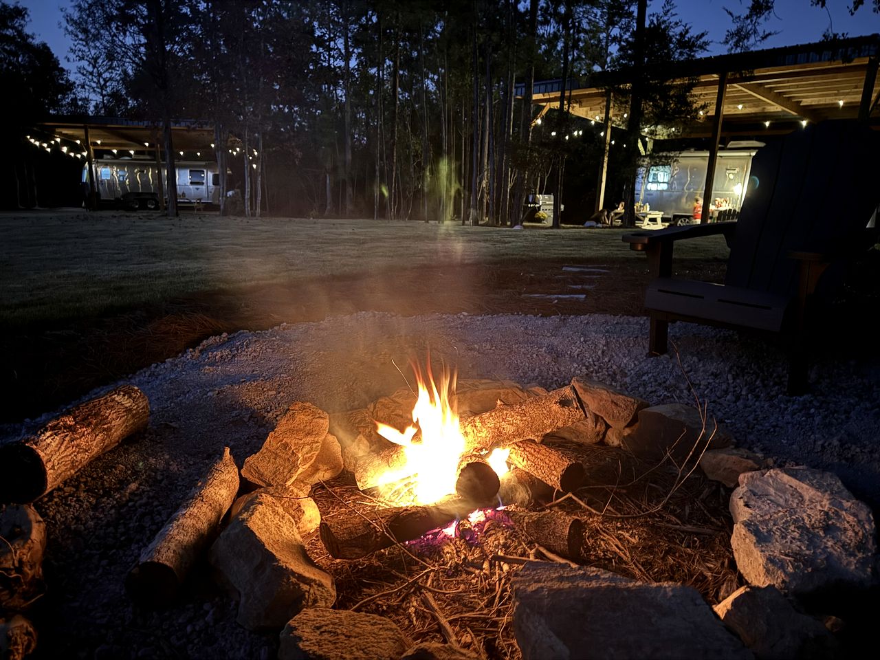 Modern Equipped Airstreams with Deck and Fire Pit Perfect for a Unique Getaway in SC