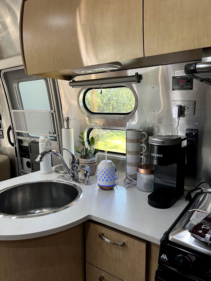 Modern Equipped Airstreams with Deck and Fire Pit Perfect for a Unique Getaway in SC