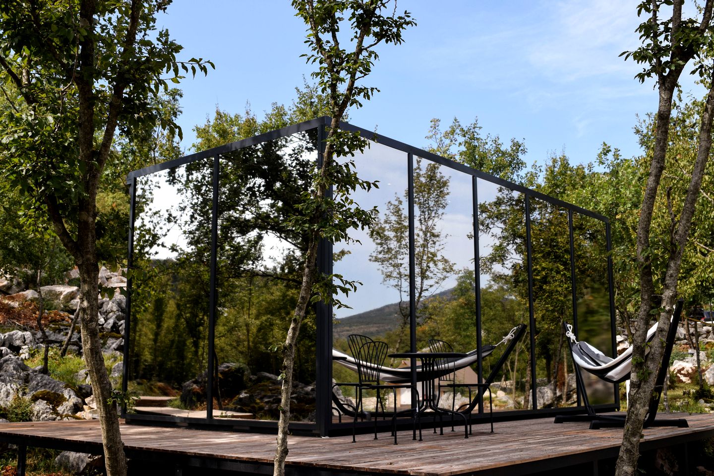 Spectacular Mirror Cabin Perfect for a Luxurious Romantic Escape in Montenegro