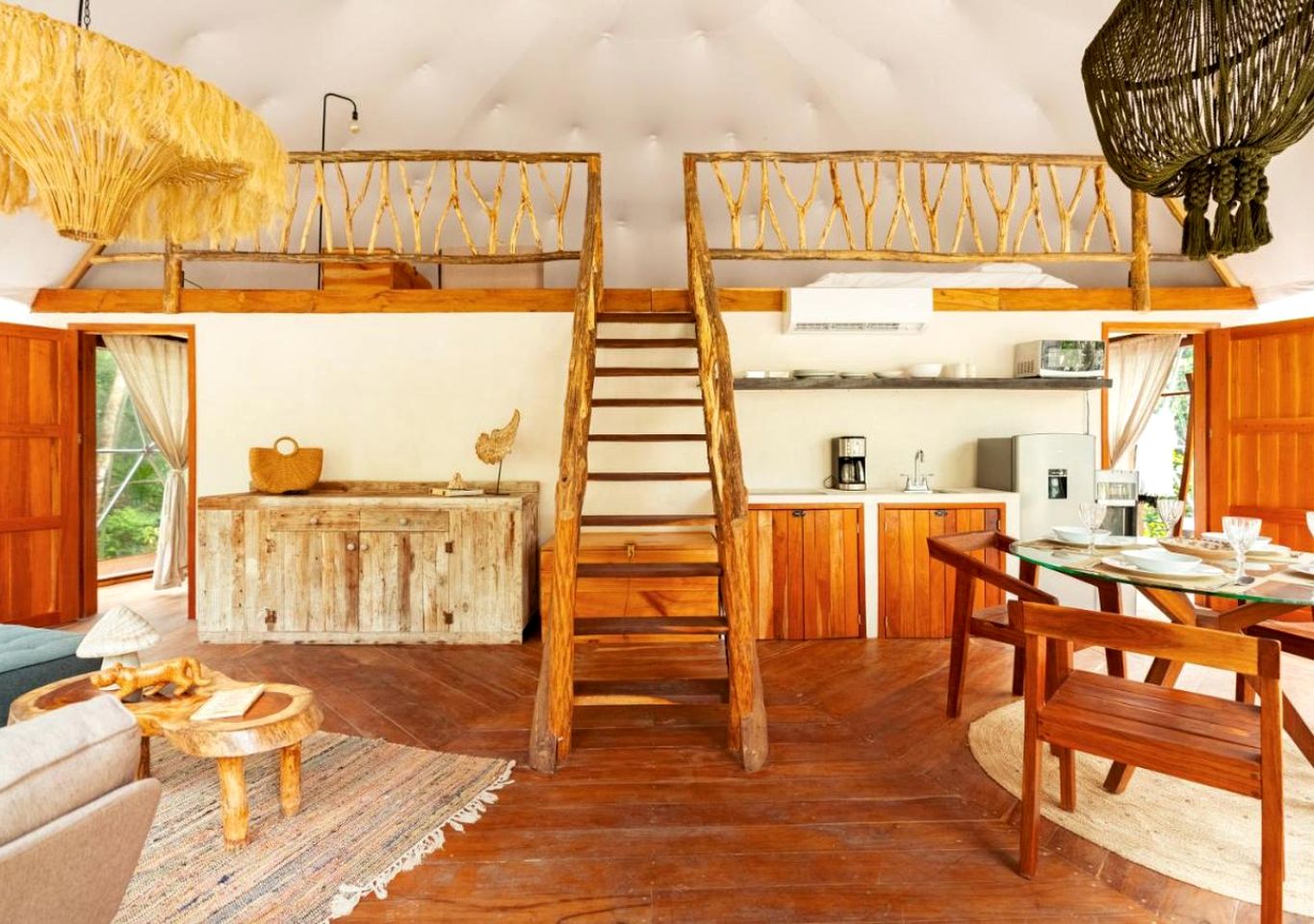 Spectacular Luxury Family Dome with Lofted Interior and Outdoor Bath in Mexico