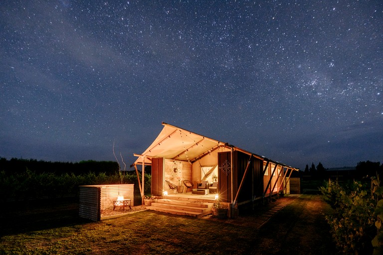 Peaceful Safari Tent on Boutique Vineyard near Hastings, North Island