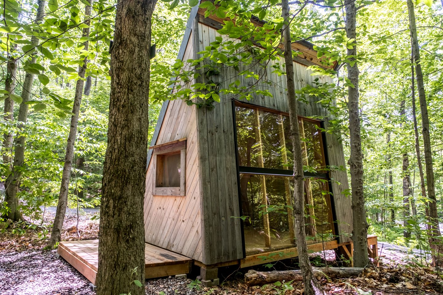 Breathtaking A-framed Tiny House in Hatley, Quebec
