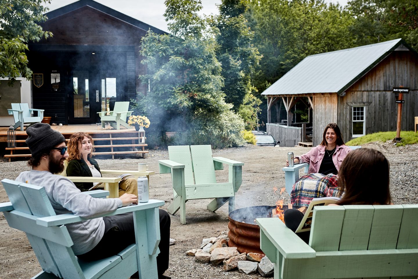 Fantastic Pod with Barbecue Settled Between Trees in Hatley, Quebec