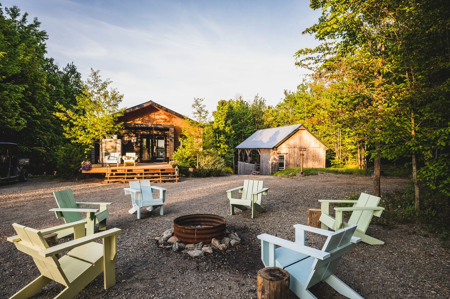 Fantastic Pod with Barbecue Settled Between Trees in Hatley, Quebec