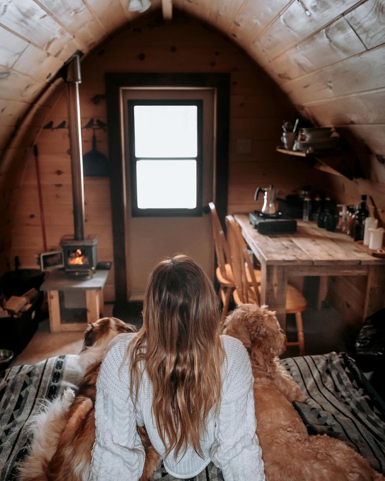 Fantastic Pod with Barbecue Settled Between Trees in Hatley, Quebec