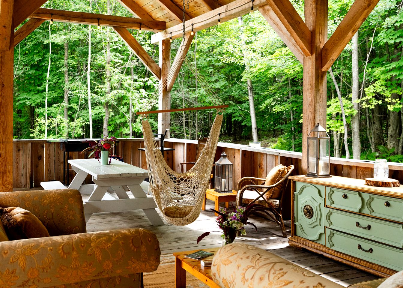 Fantastic Pod with Barbecue Settled Between Trees in Hatley, Quebec