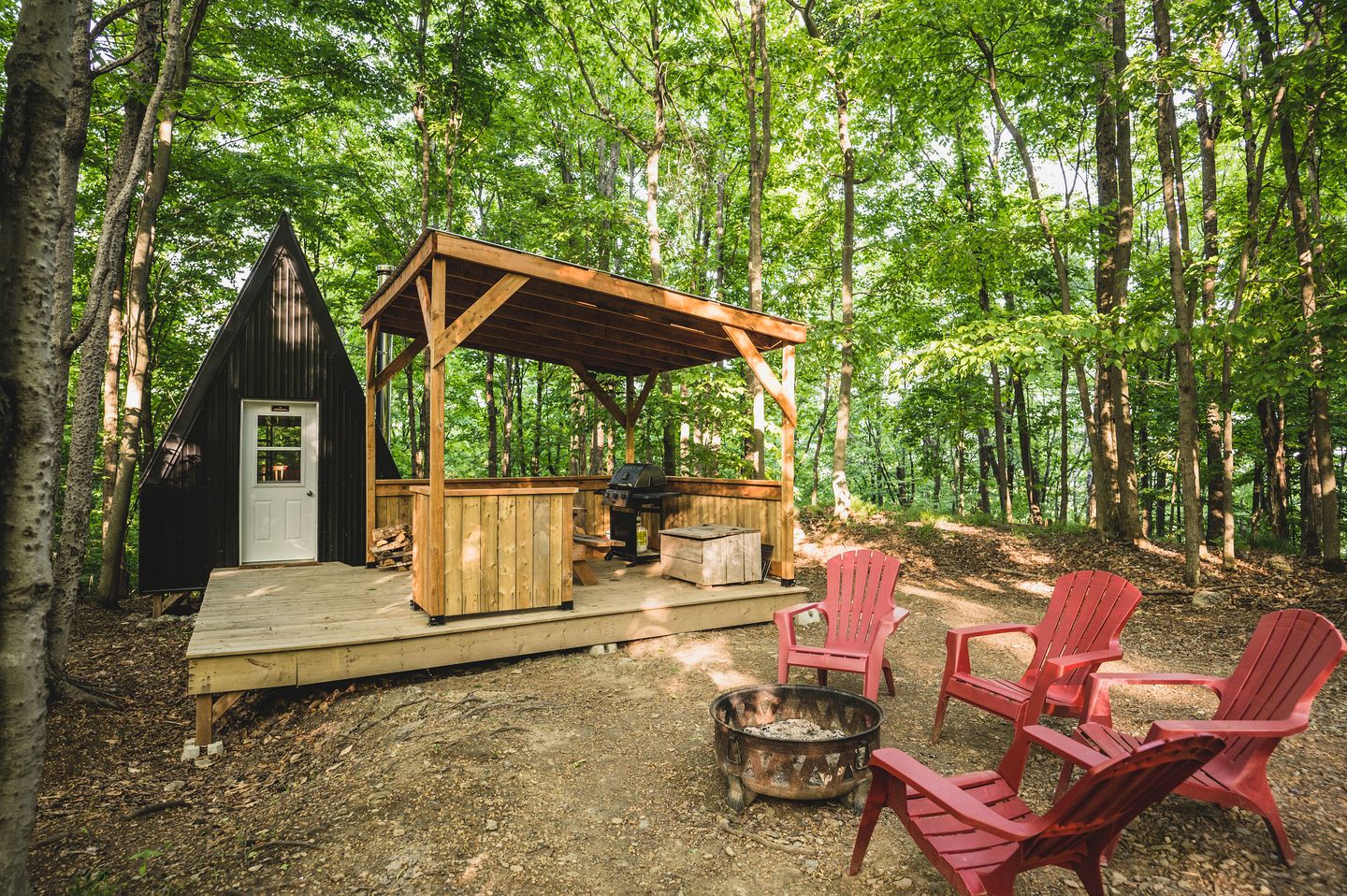 Spectacular Cabin with Barbecue and Fire Pit in Hatley, Quebec
