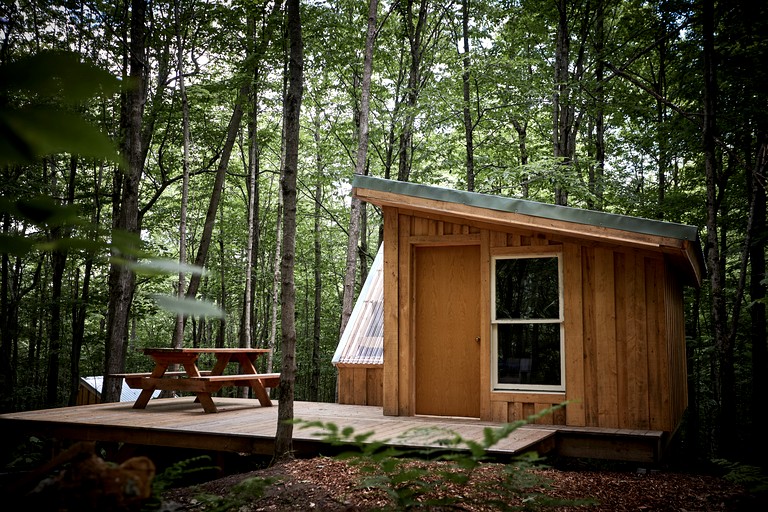 Off-Grid Cabin with Salt Water Pool in Albert Mines, Quebec