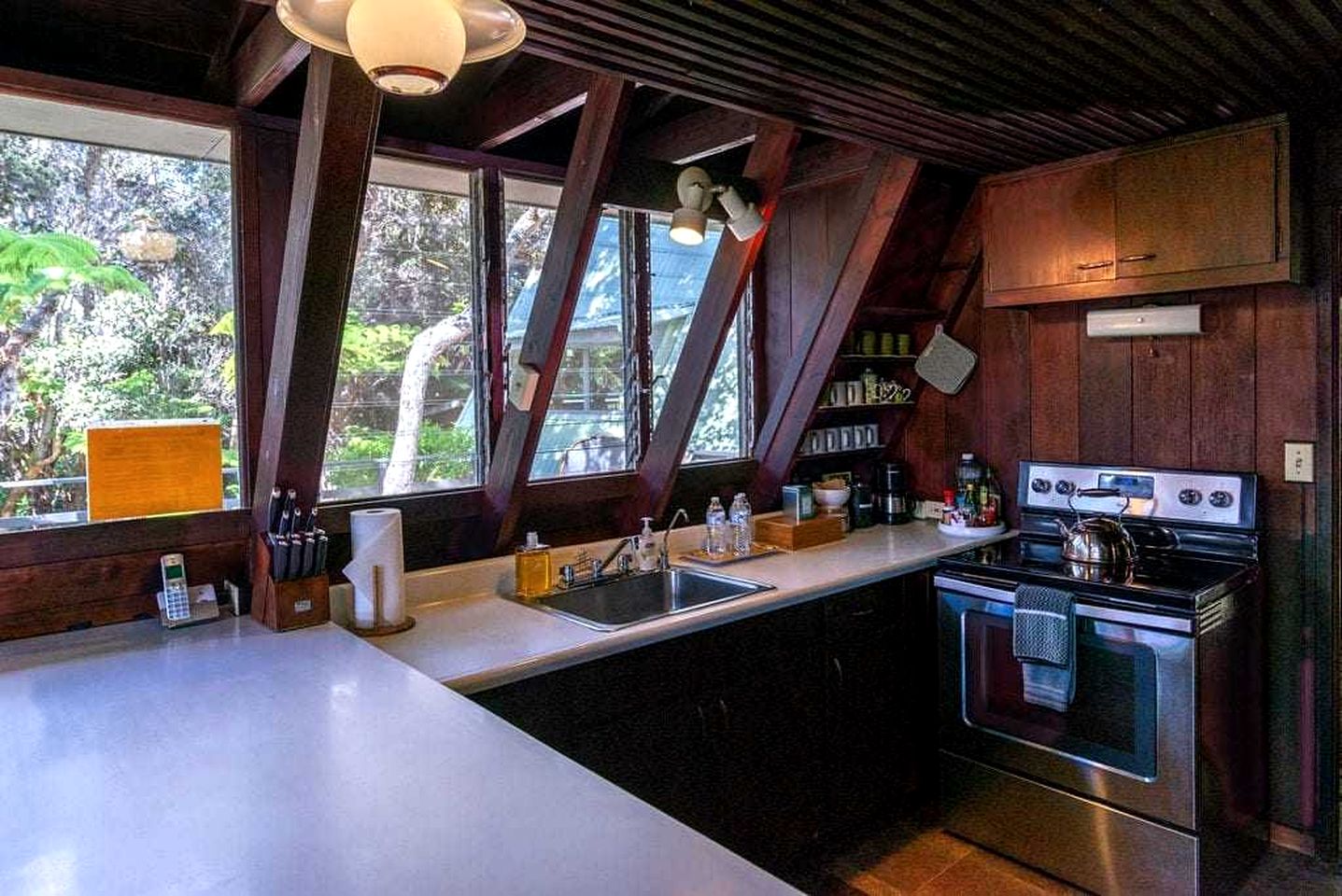Amazing A-Frame Cottage with Hot Tub Access in Volcano, Hawaii