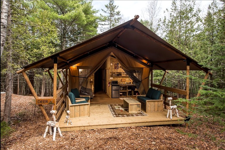 Rustic Family Friendly Safari Tent near Acadia National Park, Maine