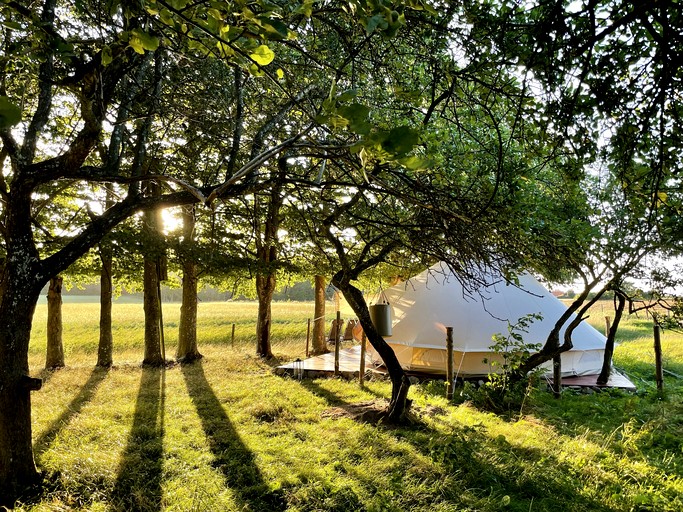 Tranquil Glamping Tent Surrounded by Wildlife for a Unique Outdoor Getaway in Bornholm, Denmark