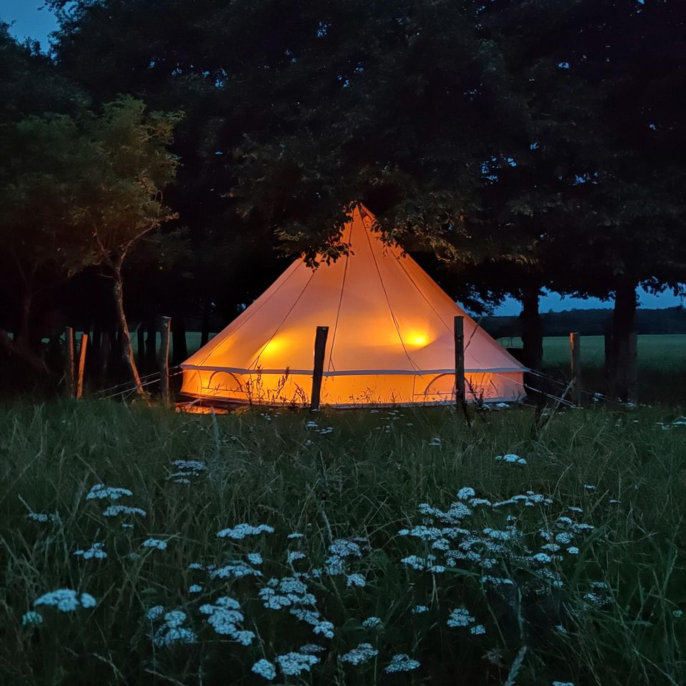 Incredible Glamping Tent on 250 Acres of Wild Forest in Bornholm, Denmark