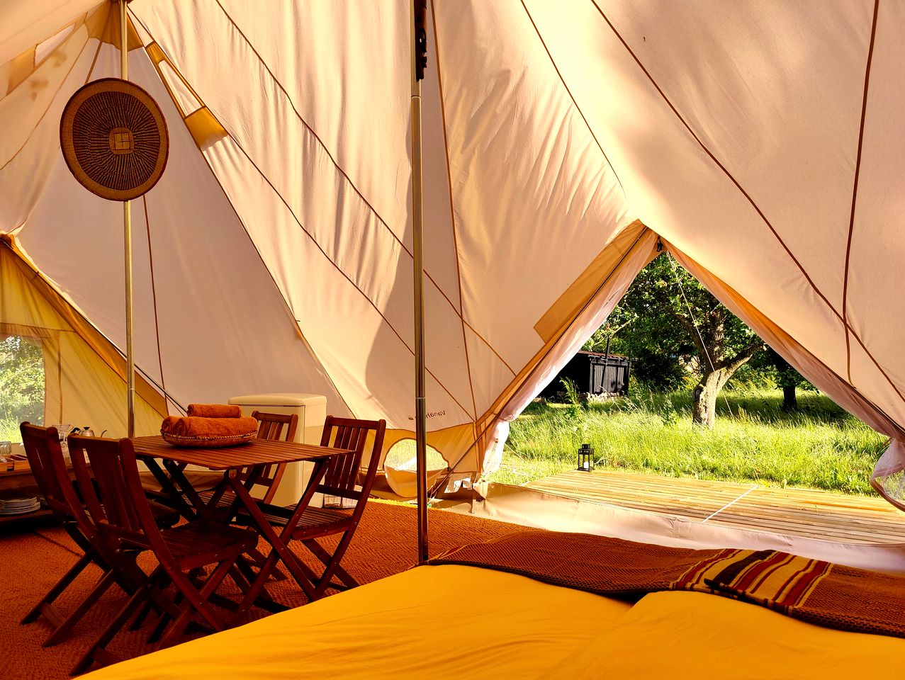 Peaceful Glamping Tent Nestled in the Stunning Ølene Nature Park in Bornholm, Denmark