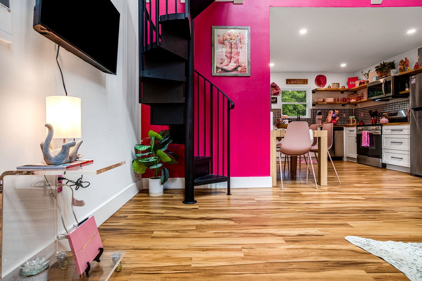 Unique Barbie-Themed Pink Cabin in Black Mountain, North Carolina