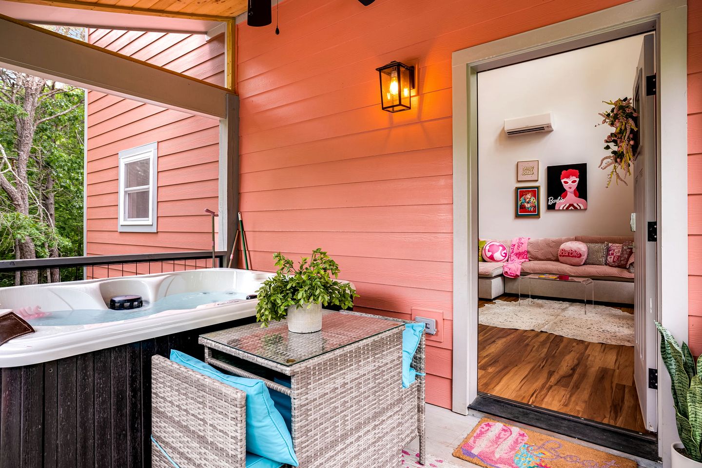 Unique Barbie-Themed Pink Cabin in Black Mountain, North Carolina