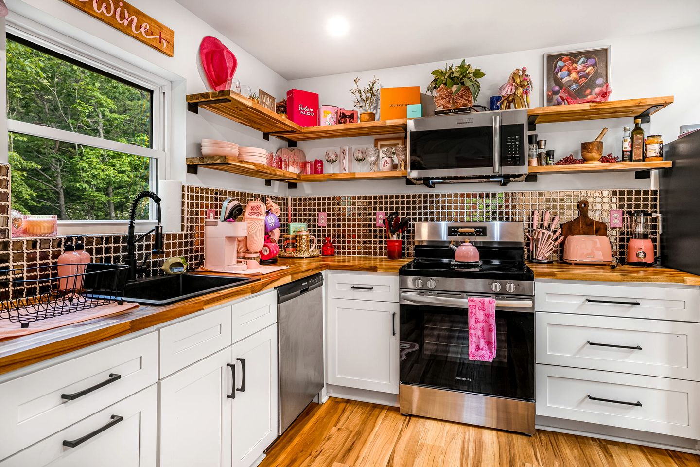 Unique Barbie-Themed Pink Cabin in Black Mountain, North Carolina