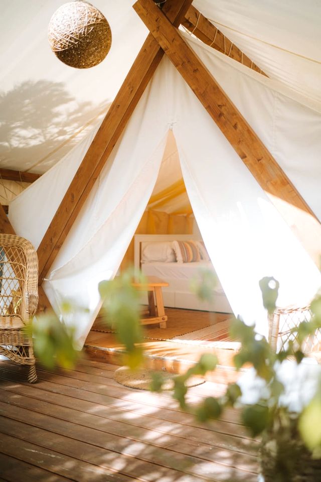 Peaceful Safari Tent with Salt-Water Pool for an Incredible Relaxing Escape in Atalaia, Portugal