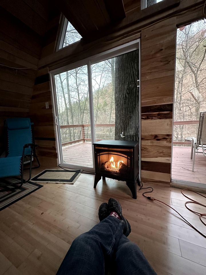 Incredible A-Frame Tree House Overlooking the Raystown Branch Juniata River and Surrounded by Trees for a Peaceful Getaway in Hopewell, Pennsylvania