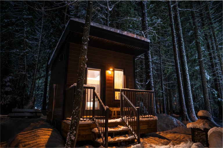 Charming Forest Bunkie with Mountain Views & Firepit near Revelstoke, British Columbia