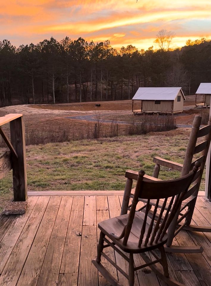 Cozy Canvas Glamping Cabins with Forest Views & Stargazing near Waterfalls in Old Fort, Tennessee