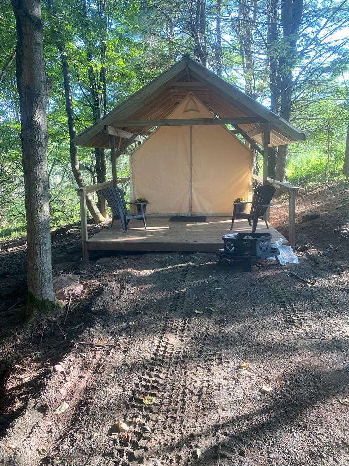 Rustic Safari Tent on a Wonderful Farm Surrounded by Nature for an Amazing Glamping Experience in Otego, New York