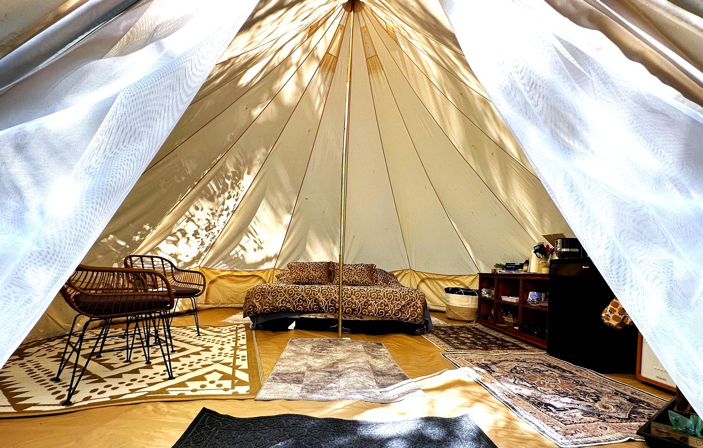 Beautiful Bell Tent Surrounded by Nature for an Amazing Glamping Escape near St. Paul, Alberta